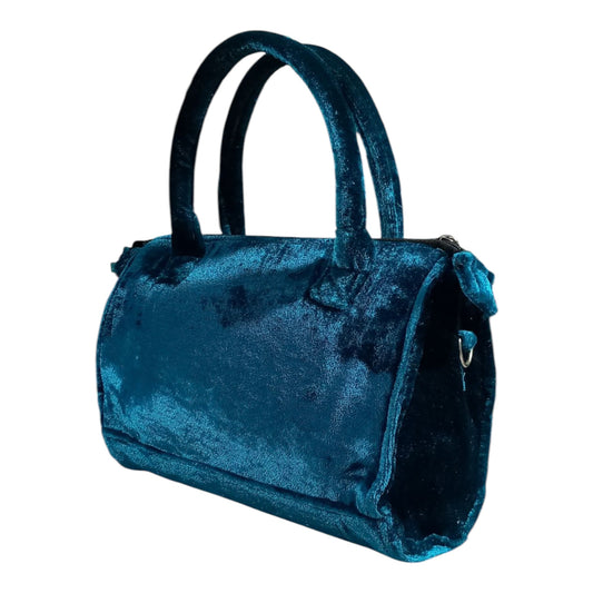 Azure Velvet Elegance Bag