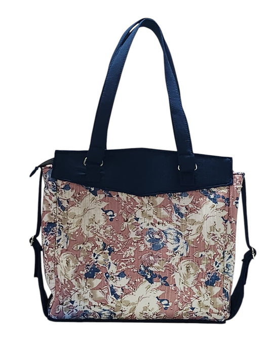 Azure Petal Black Executive Tote