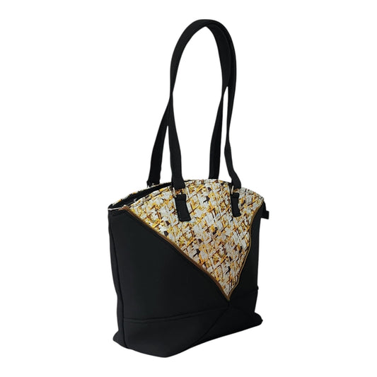 Geometry Theme Mesh Pattern Tote Handbag