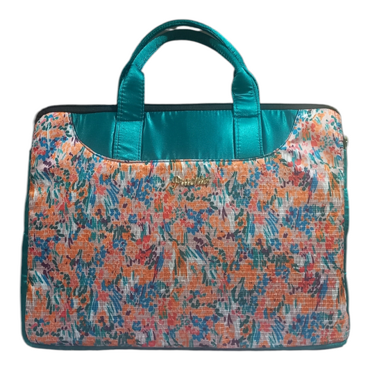 Floral Textured Slim Laptop Bag
