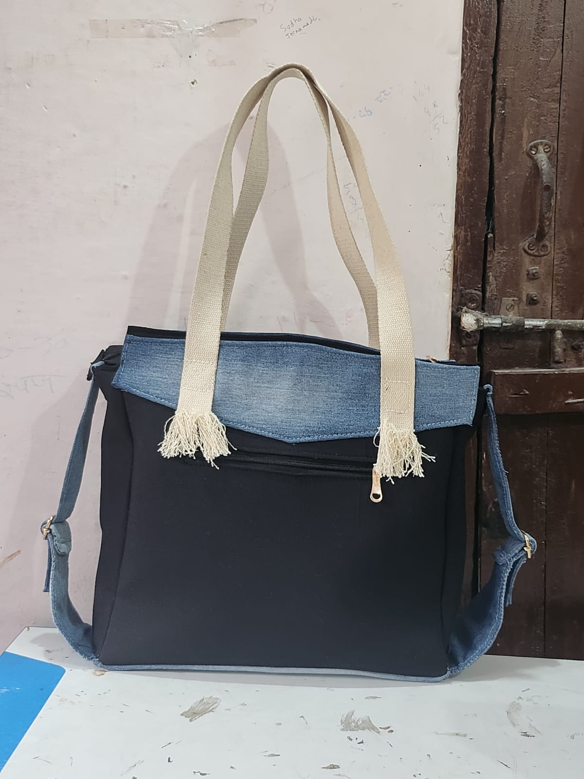Classic Denim Utility Executive Tote