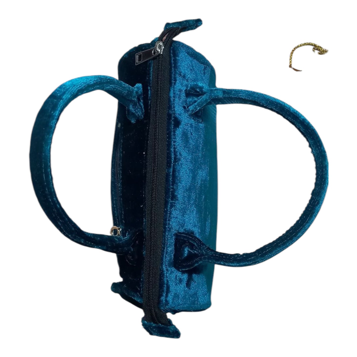 Azure Velvet Elegance Bag