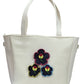 Blue Petal White Bag