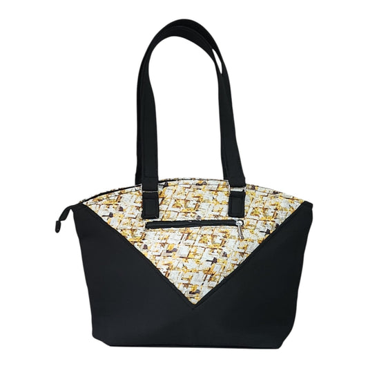 Geometry Theme Mesh Pattern Tote Handbag