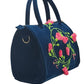 Floral Ring Blue Duffle