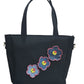 Blue Petal & Charcoal Bag