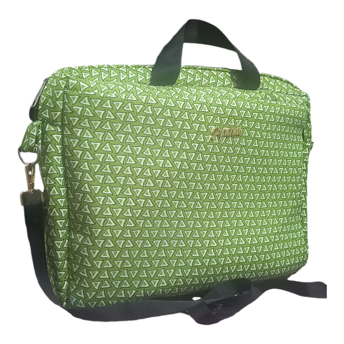 Green Patterned Office Laptop Designer Handbags