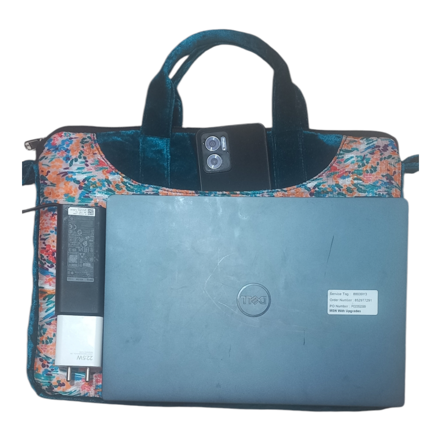 Velvet Stylish Designer Laptop Bag for Ladies