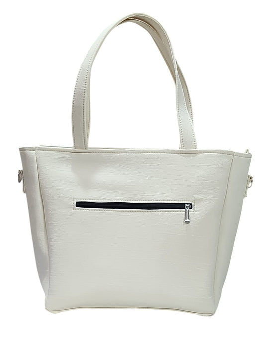 Blue Petal White Bag