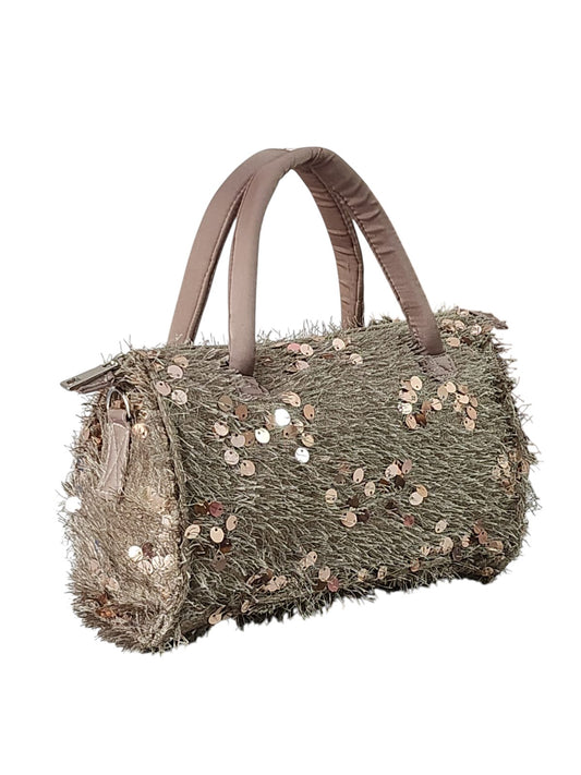 Luminous Golden Sling Handbag