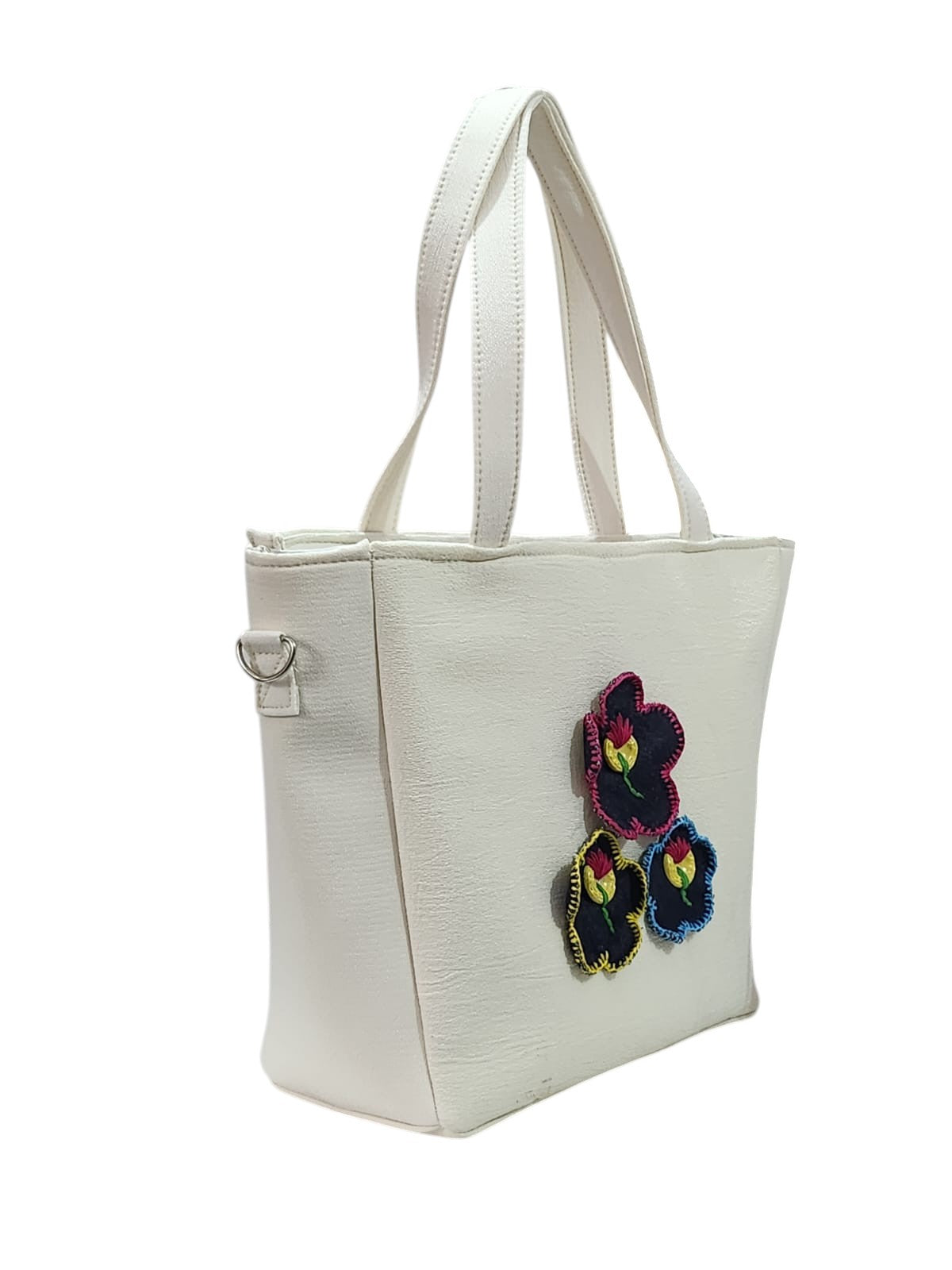 Blue Petal White Bag