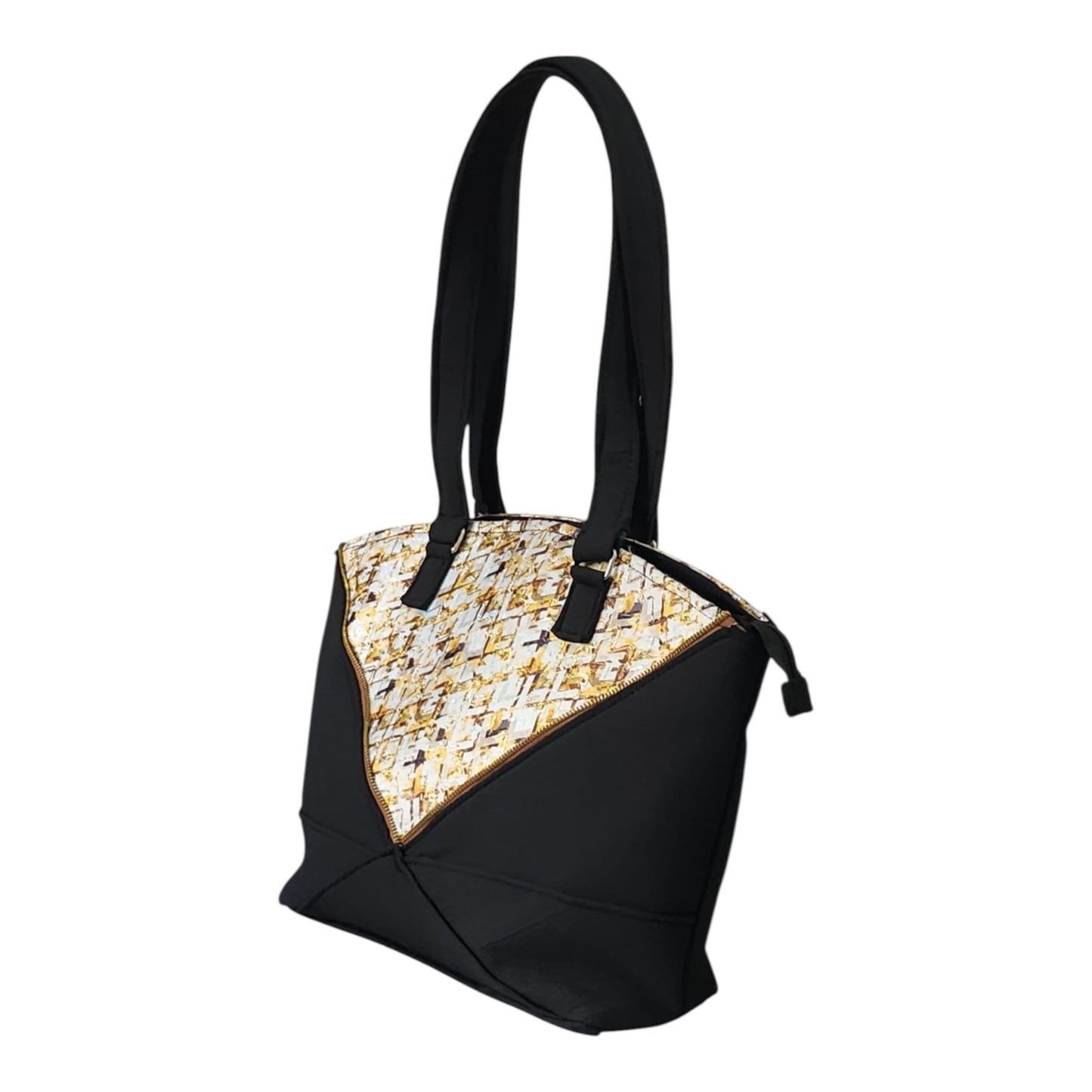 Geometry Theme Mesh Pattern Tote Handbag