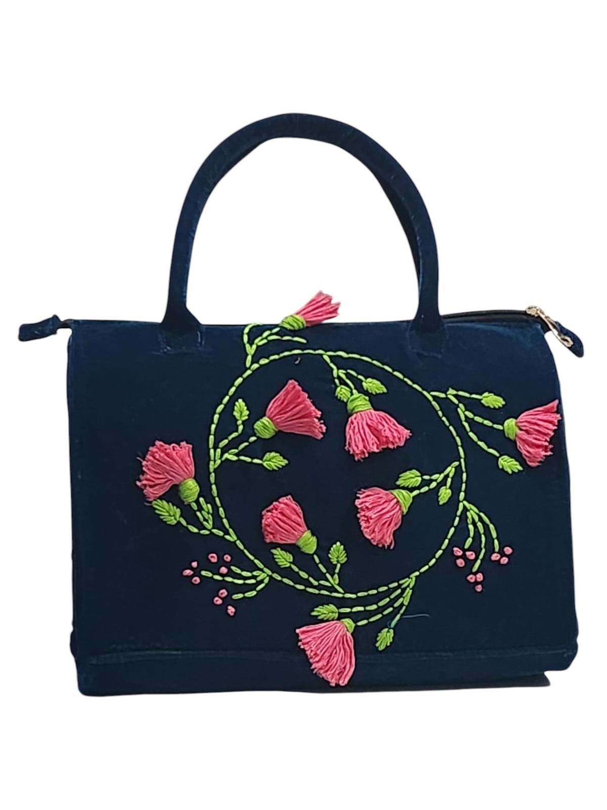 Floral Ring Blue Duffle