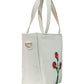 Red Floral White Bag
