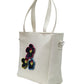 Blue Petal White Bag