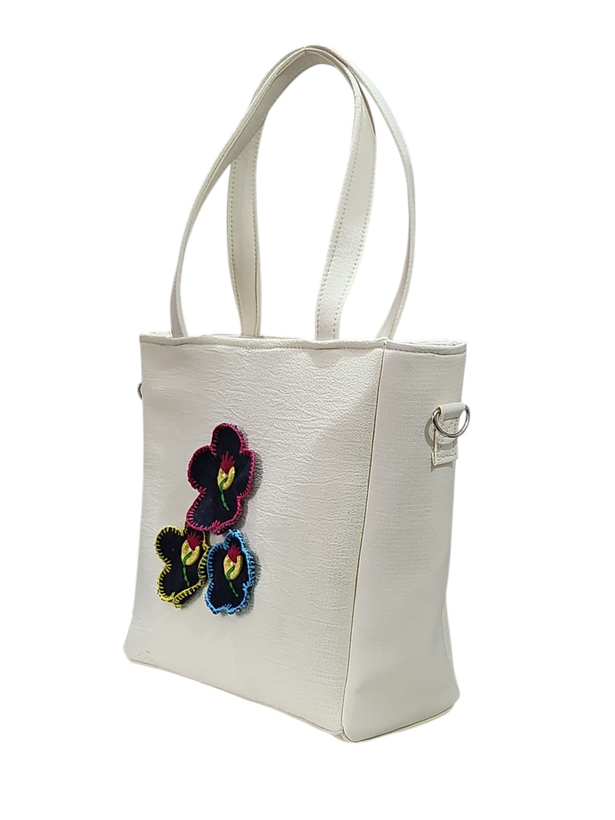 Blue Petal White Bag