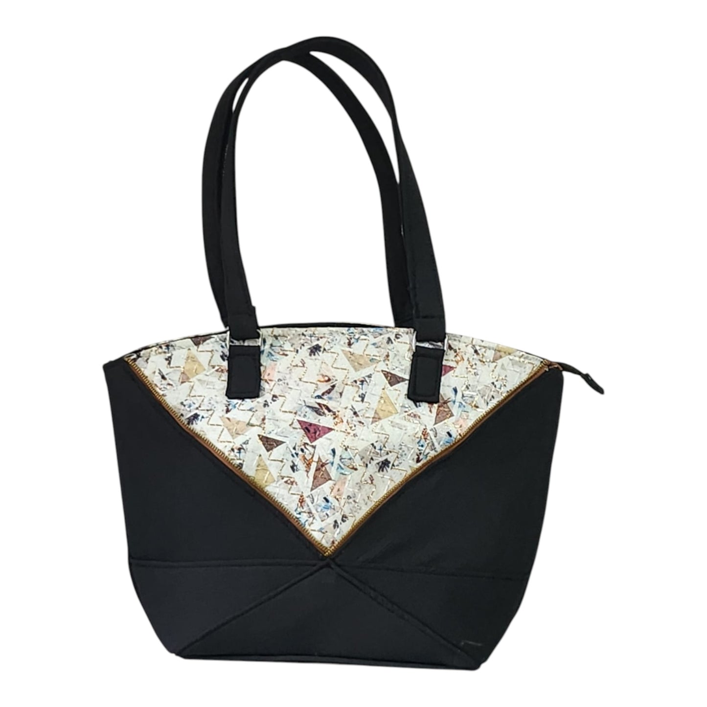 Geometry Theme Mesh Pattern Tote Handbag