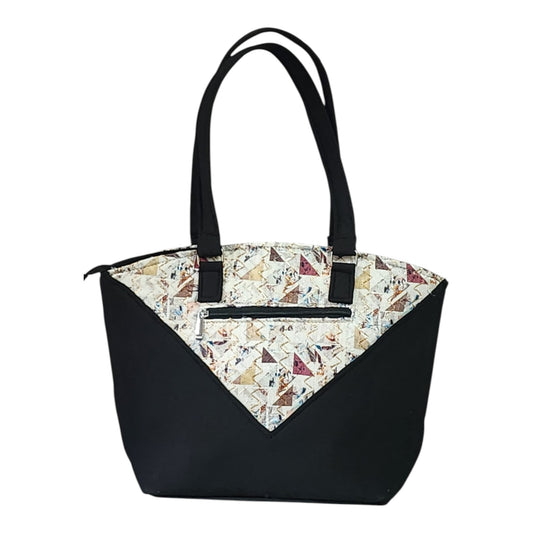 Geometry Theme Mesh Pattern Tote Handbag