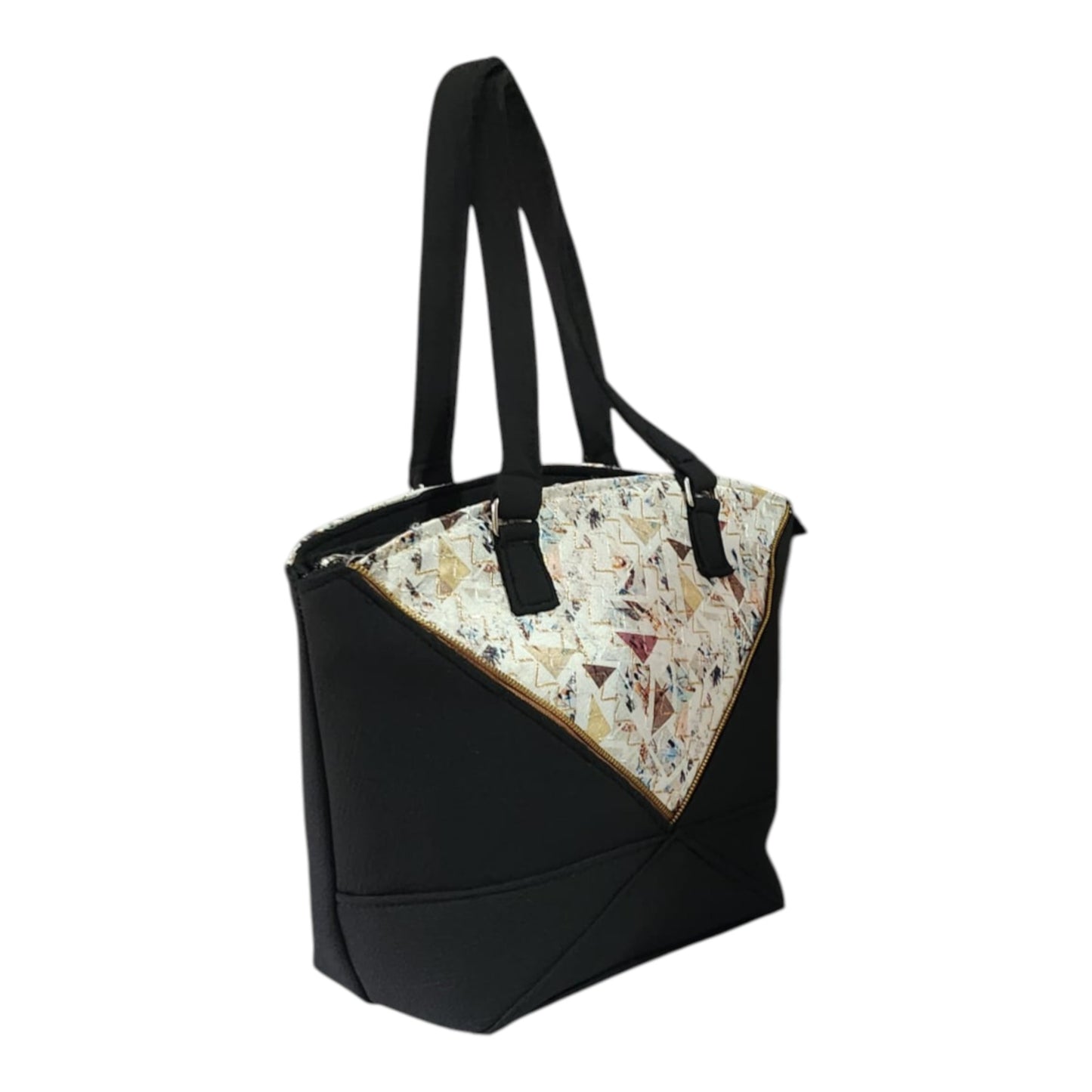 Geometry Theme Mesh Pattern Tote Handbag